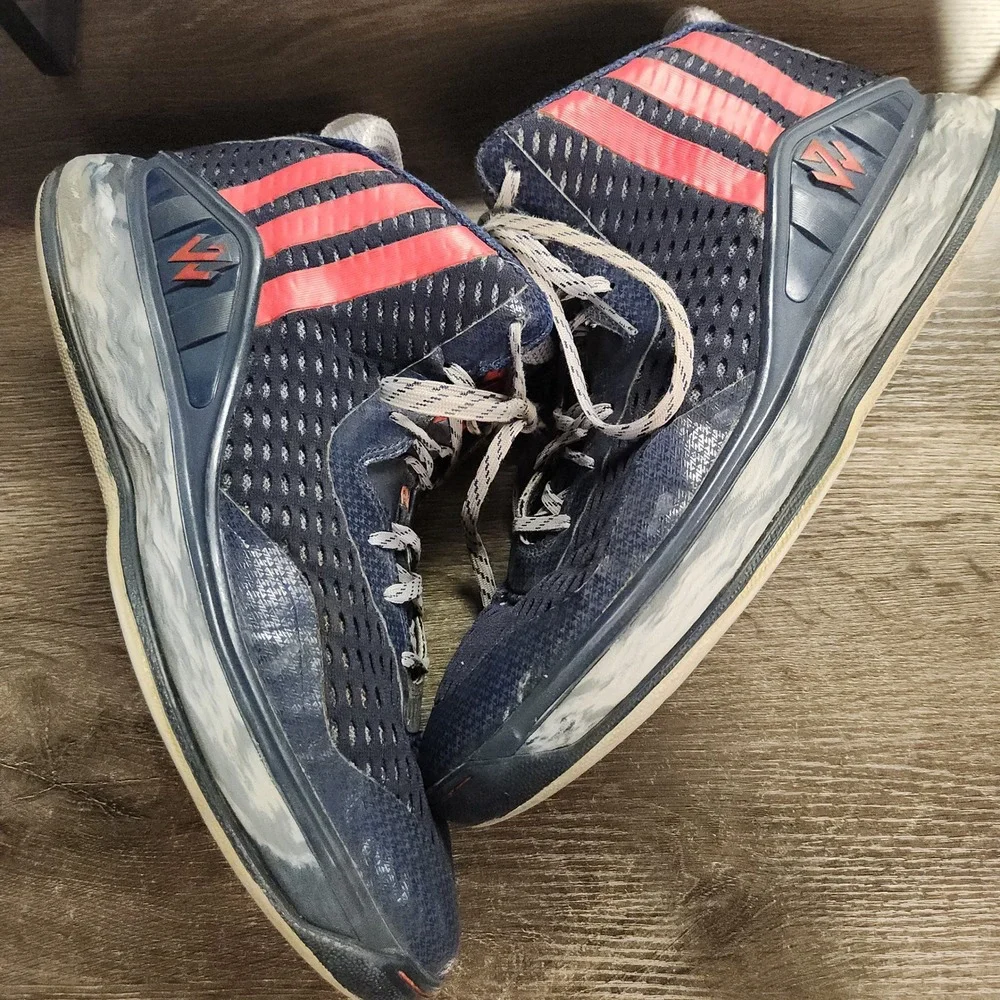 Adidas J Wall 1 Mens Size 11 Blue Red Athletic Running Basketball Shoes Sneakers